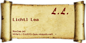 Lichtl Lea névjegykártya